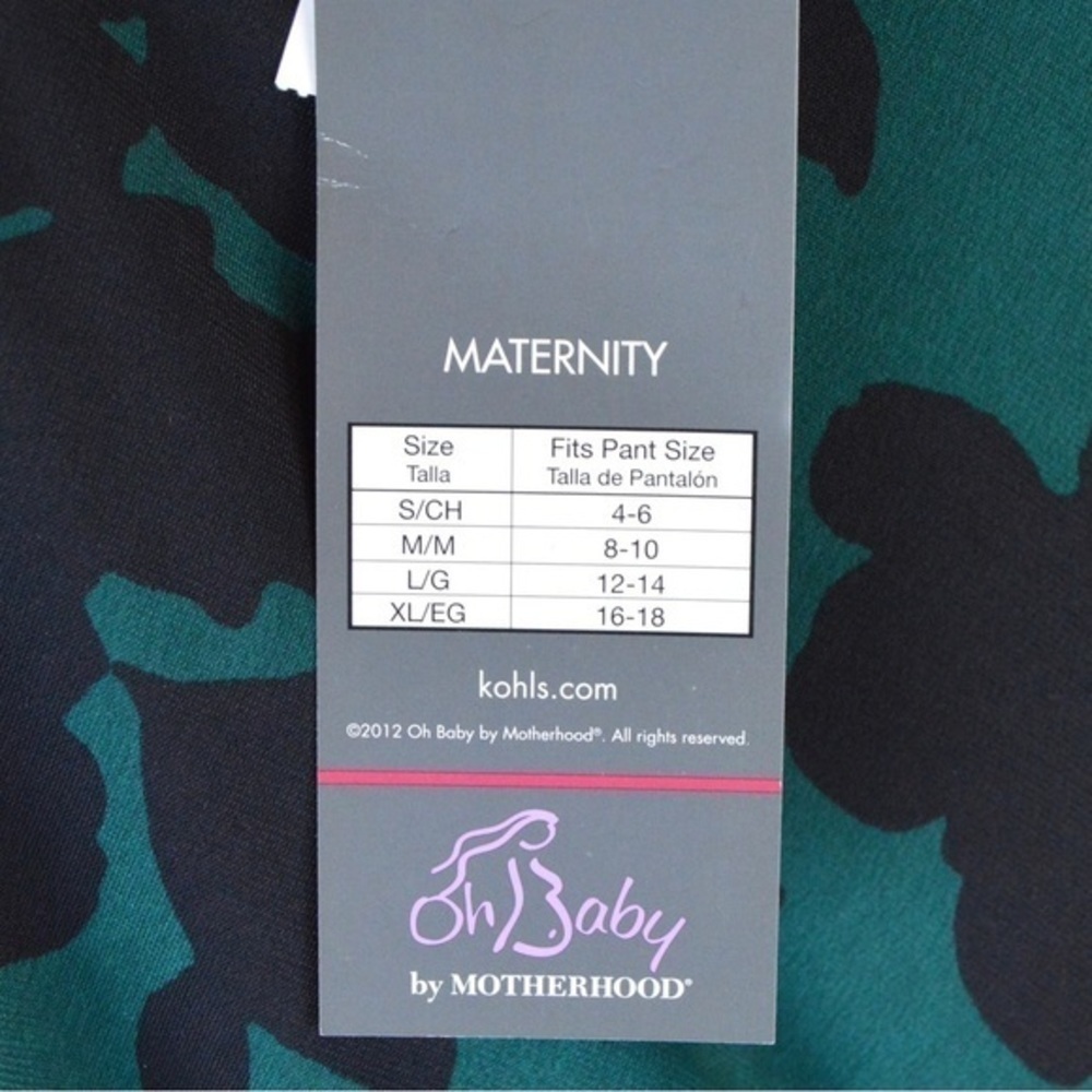 Maternity Midi Dress Teal Floral Black Tie Waist Short Sleeve Medium - Picture 5 of 7